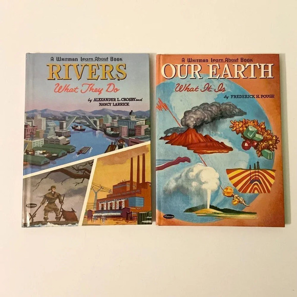 Vintage 1961 Whitman Learn About Books Rivers What  They Do and Our Earth - Picture 1 of 16